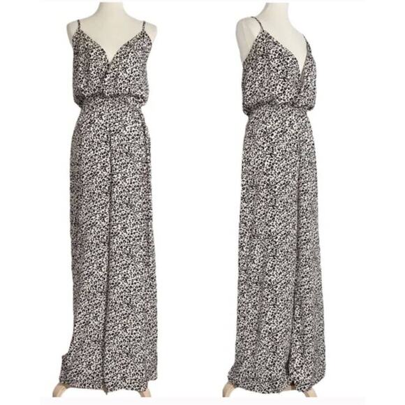 Show Me Your MuMu The Jagger Jumpsuit in Cheetah Black Off White Orange Casual-M - Picture 1 of 7
